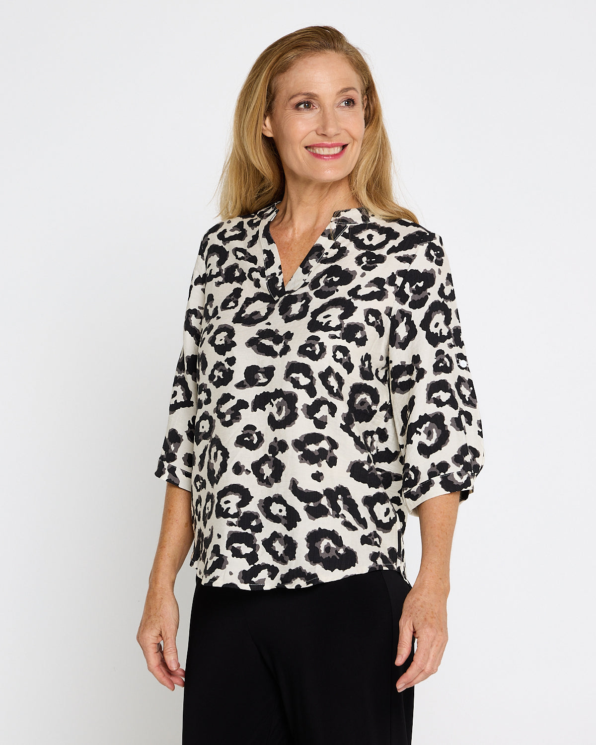Hazel Shirt - Black/Cream