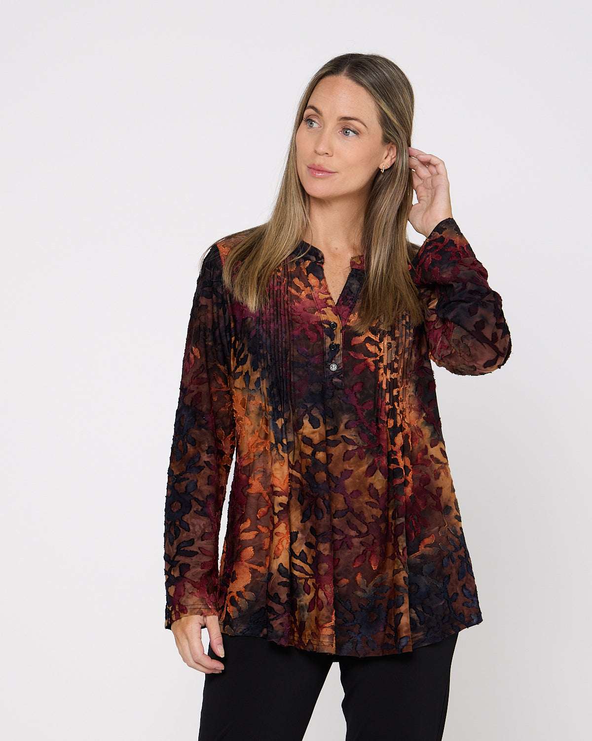 Anashe Blouse - Ochre Botanical