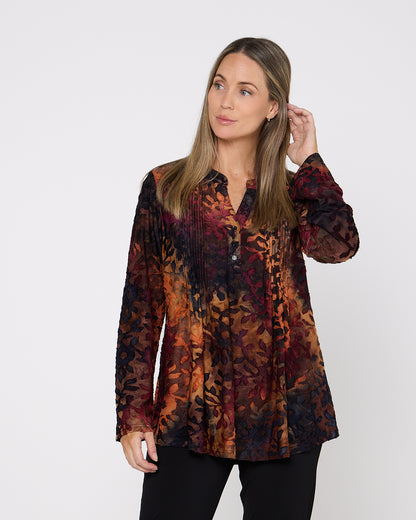 Anashe Blouse - Ochre Botanical