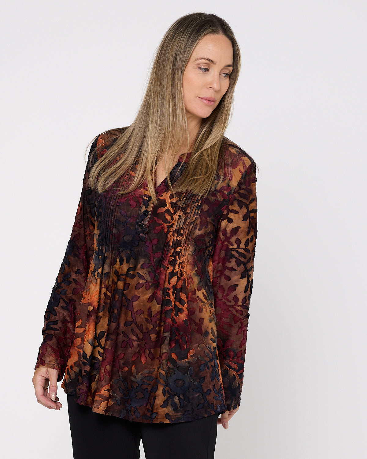 Anashe Blouse - Ochre Botanical