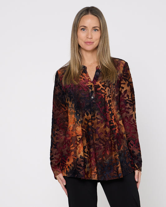 Anashe Blouse - Ochre Botanical