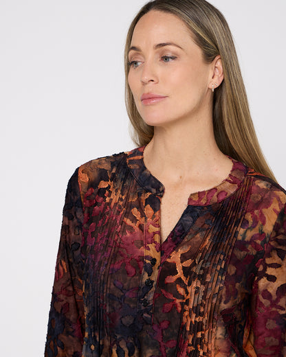 Anashe Blouse - Ochre Botanical