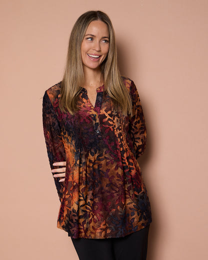 Anashe Blouse - Ochre Botanical
