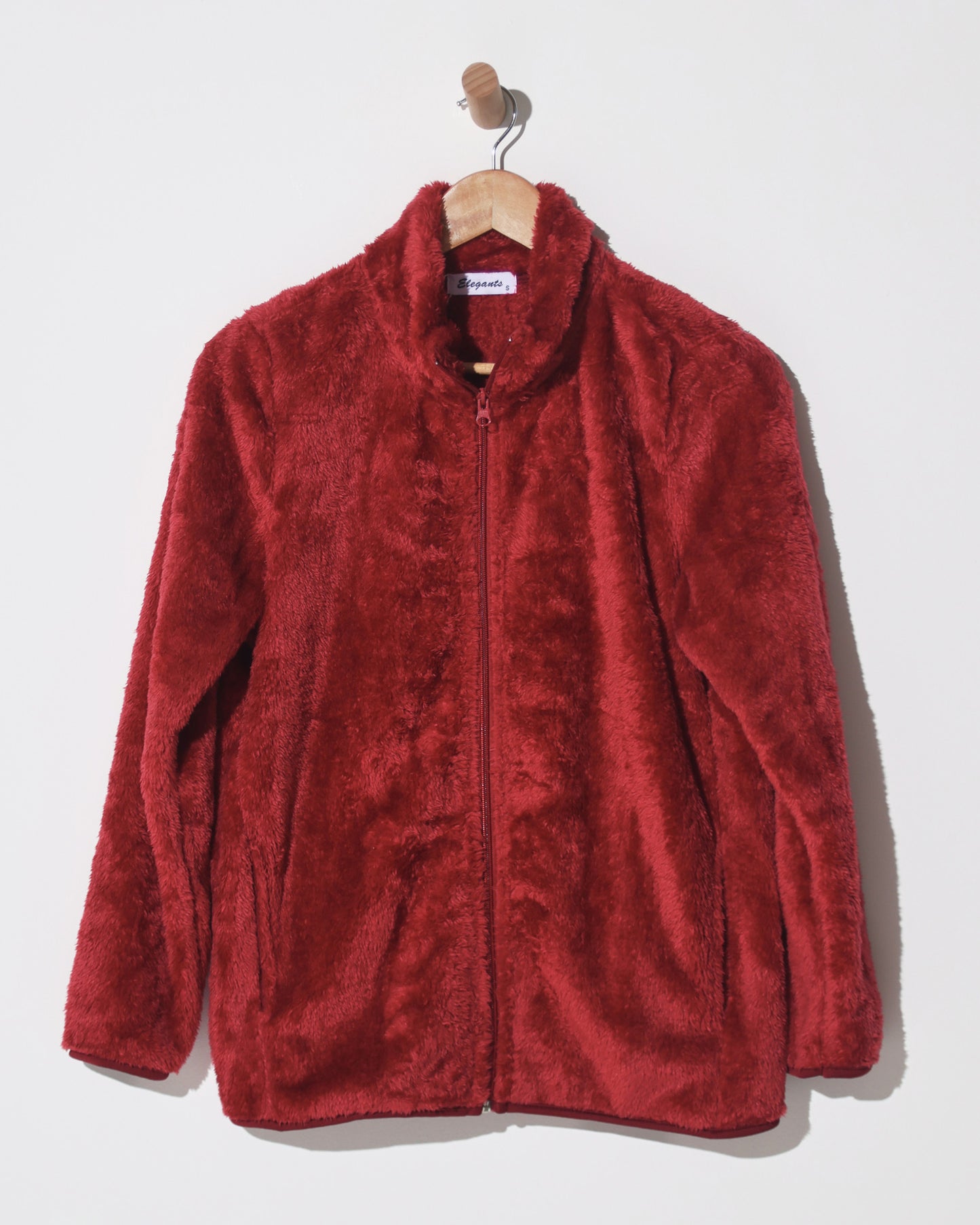 Freya Fluffy Jacket - Red