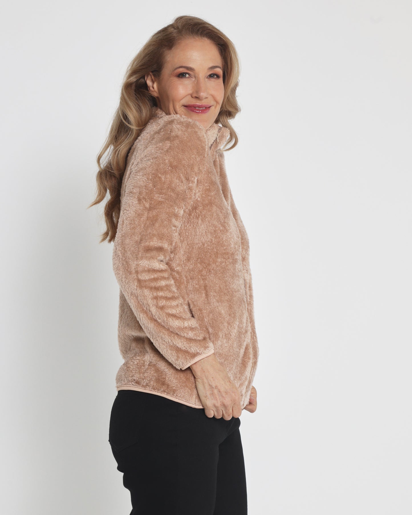 Freya Fluffy Jacket - Caramel