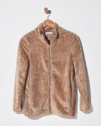 Freya Fluffy Jacket - Caramel