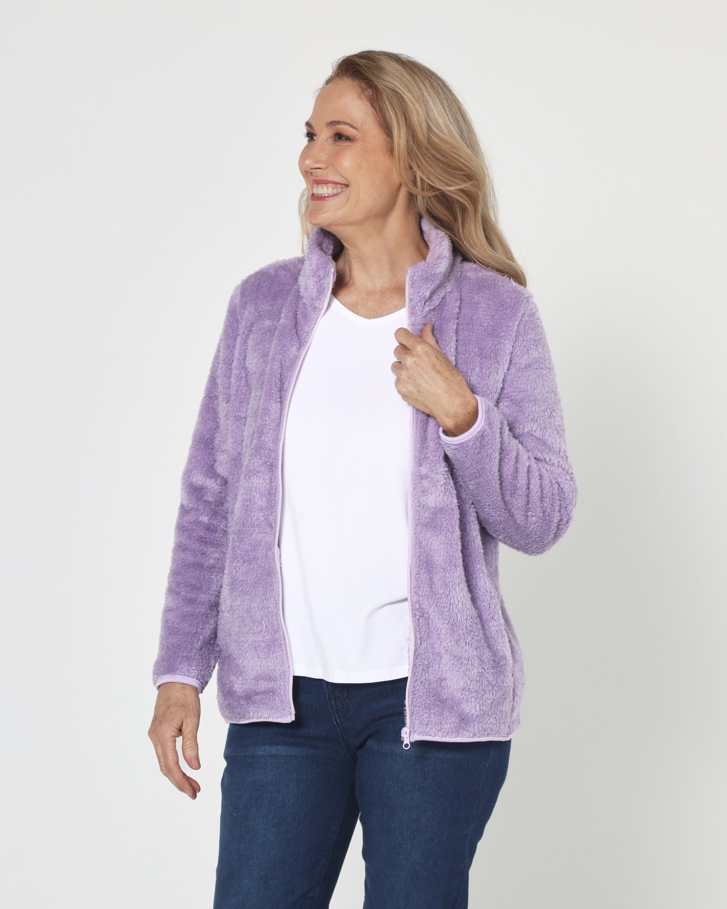 Freya Fluffy Jacket - Lavender