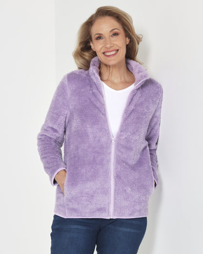 Freya Fluffy Jacket - Lavender