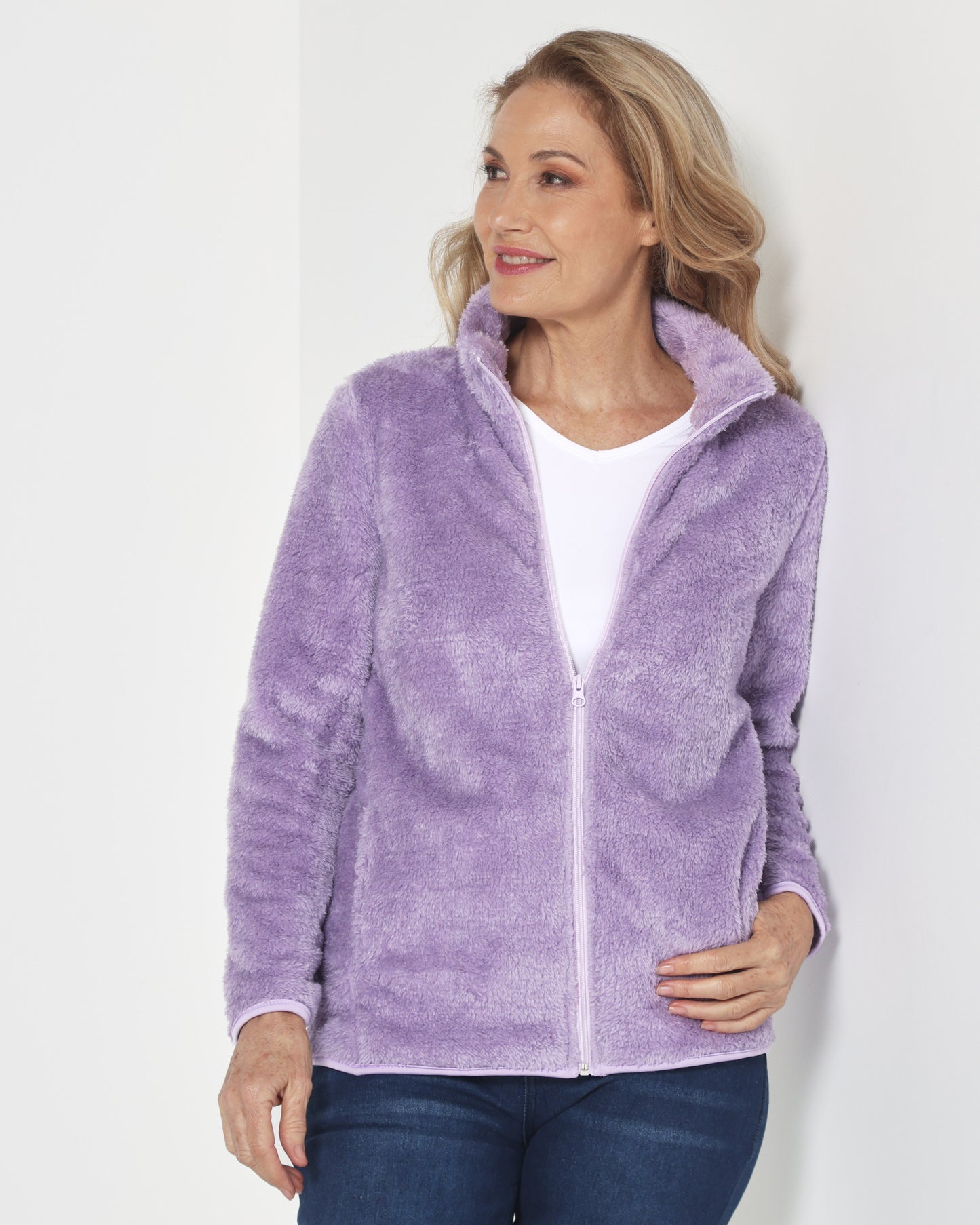 Freya Fluffy Jacket - Lavender