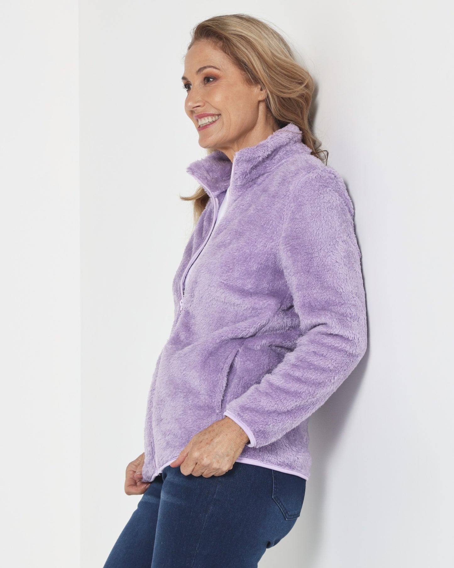 Freya Fluffy Jacket - Lavender