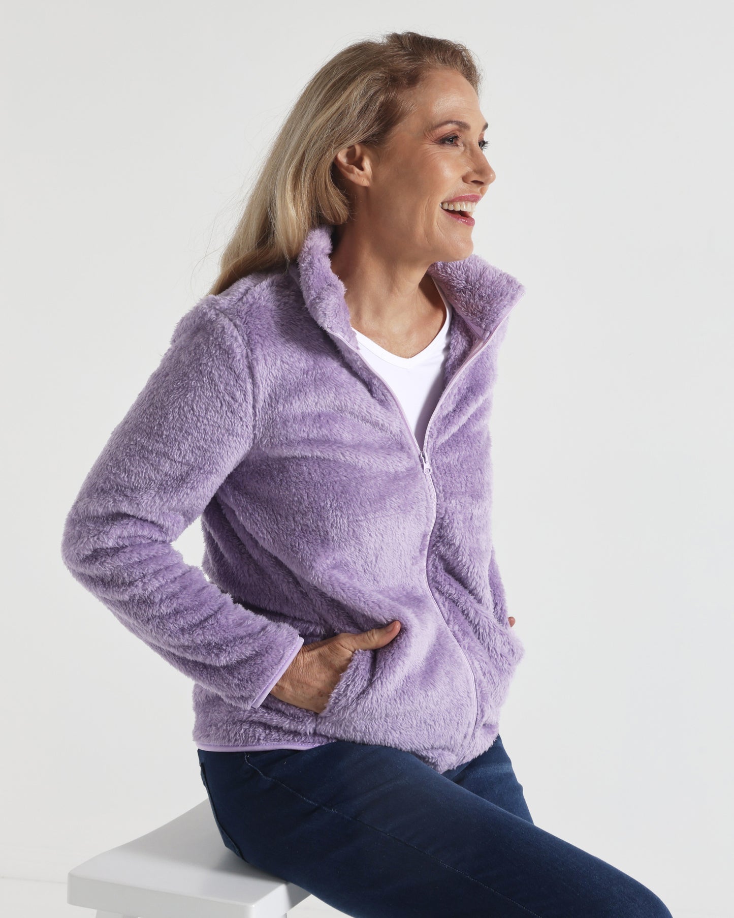 Freya Fluffy Jacket - Lavender