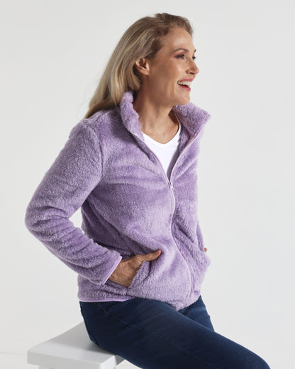 Freya Fluffy Jacket - Lavender