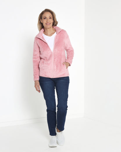 Freya Fluffy Jacket - Pink