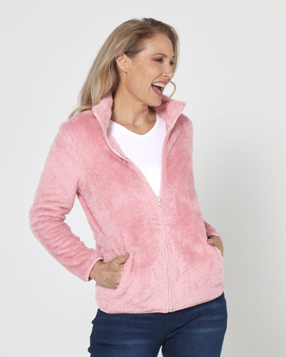 Freya Fluffy Jacket - Pink