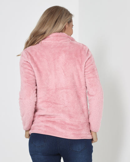 Freya Fluffy Jacket - Pink