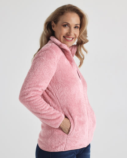 Freya Fluffy Jacket - Pink