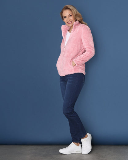 Freya Fluffy Jacket - Pink
