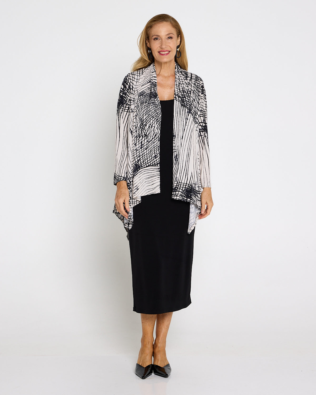 Chelsea Long Sleeve Jacket – Black/Grey Print