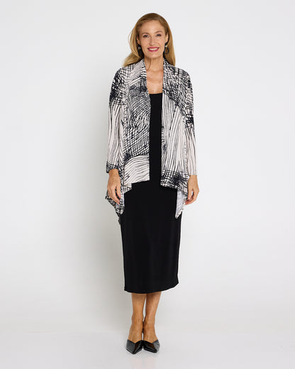 Chelsea Long Sleeve Jacket – Black/Grey Print