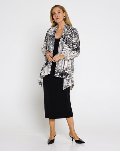 Chelsea Long Sleeve Jacket – Black/Grey Print