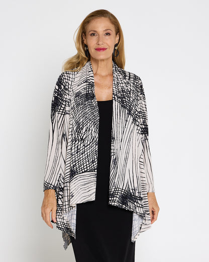 Chelsea Long Sleeve Jacket – Black/Grey Print