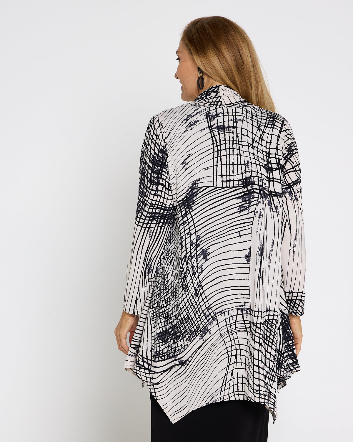 Chelsea Long Sleeve Jacket – Black/Grey Print