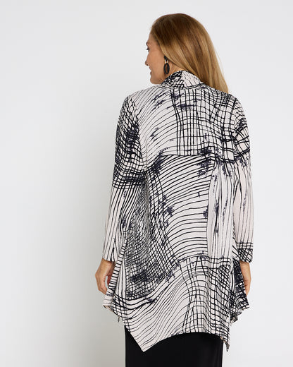 Chelsea Long Sleeve Jacket – Black/Grey Print