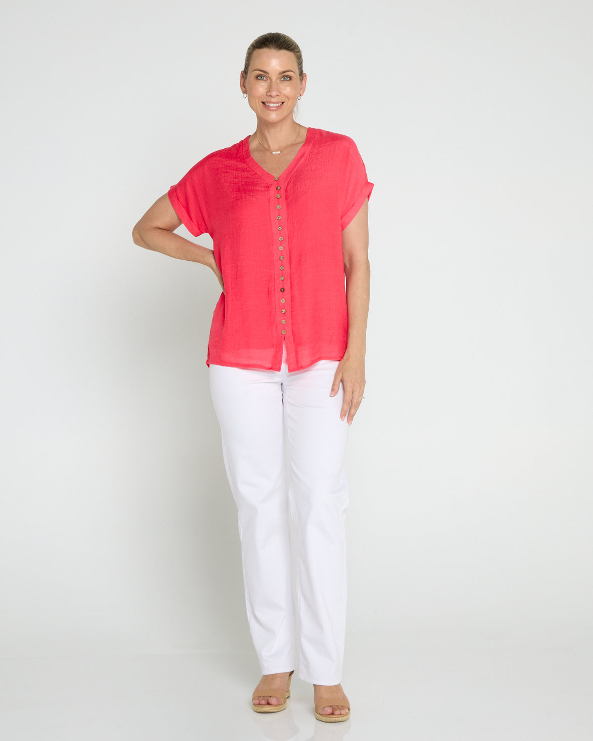 Gemma Top - Watermelon Pink