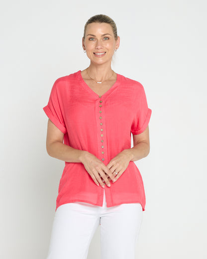 Gemma Top - Watermelon Pink
