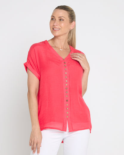 Gemma Top - Watermelon Pink