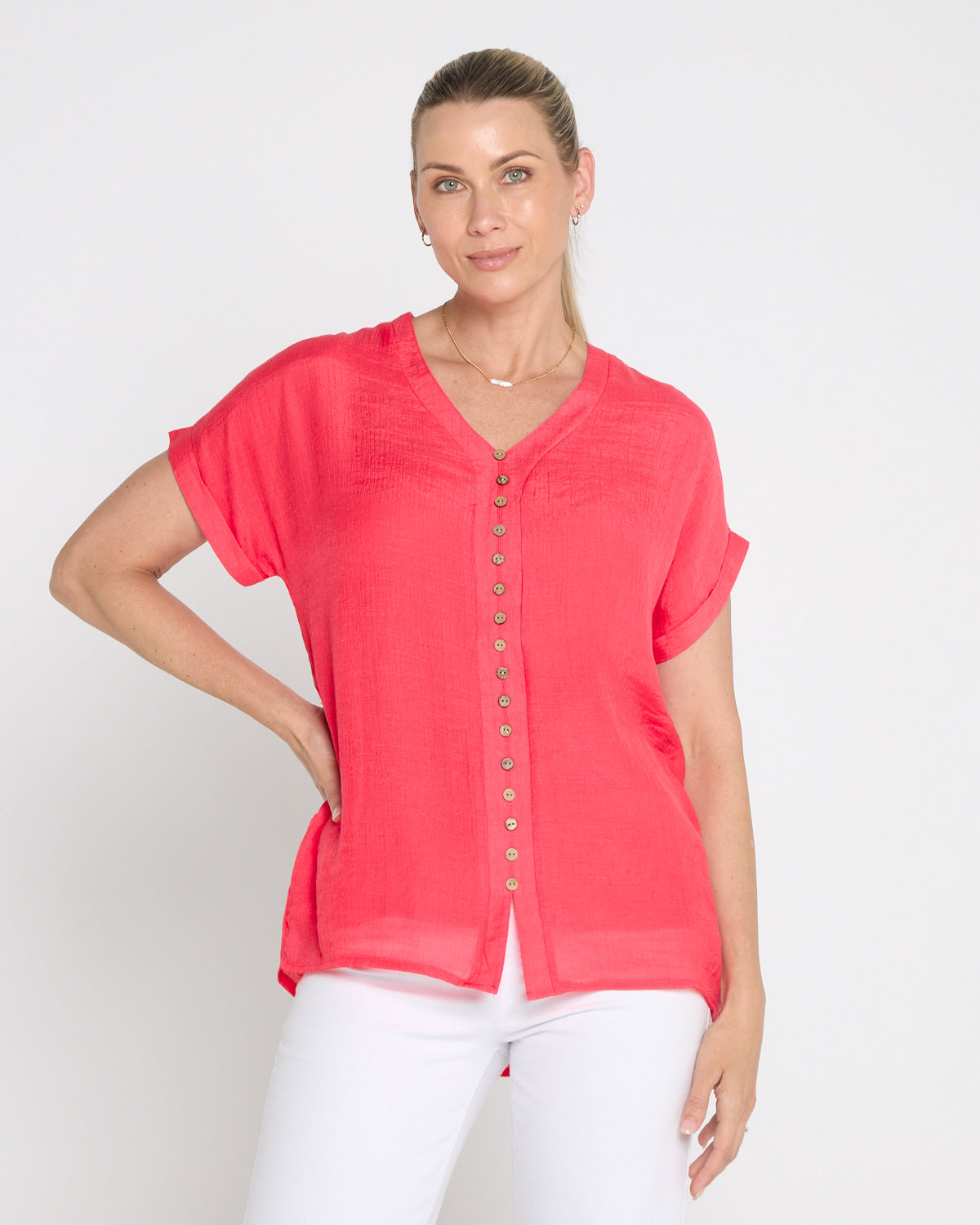 Gemma Top - Watermelon Pink