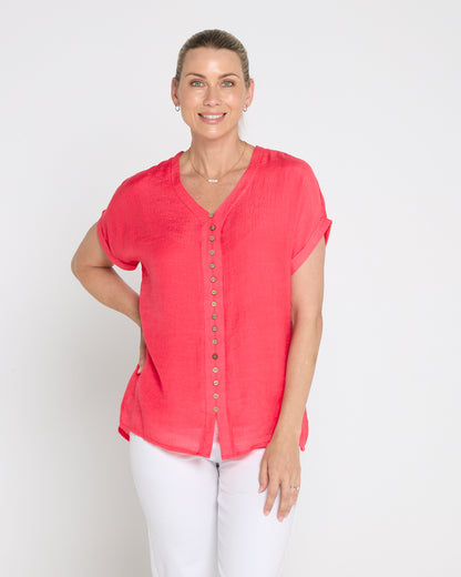 Gemma Top - Watermelon Pink