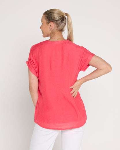 Gemma Top - Watermelon Pink