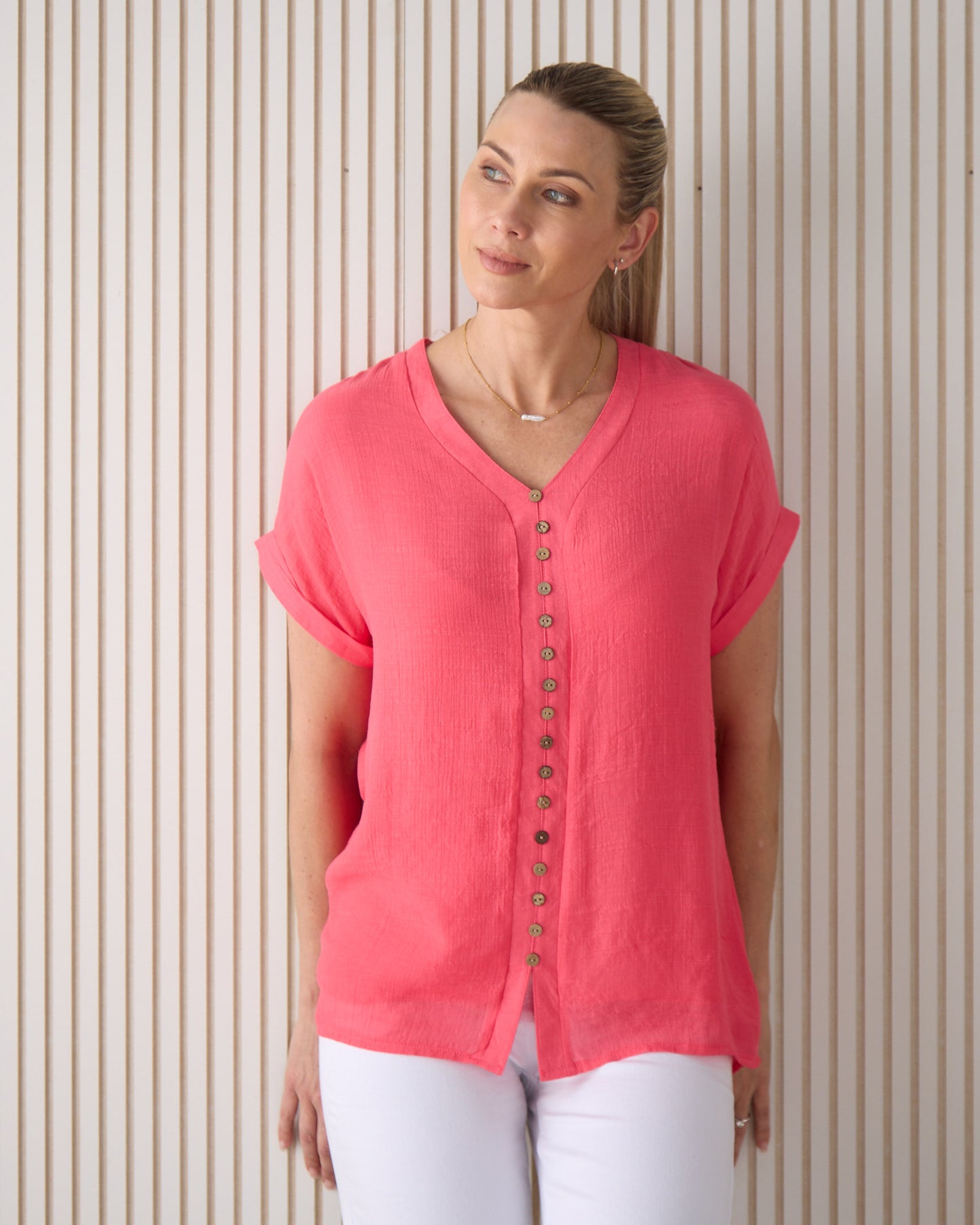 Gemma Top - Watermelon Pink