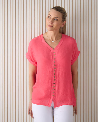 Gemma Top - Watermelon Pink