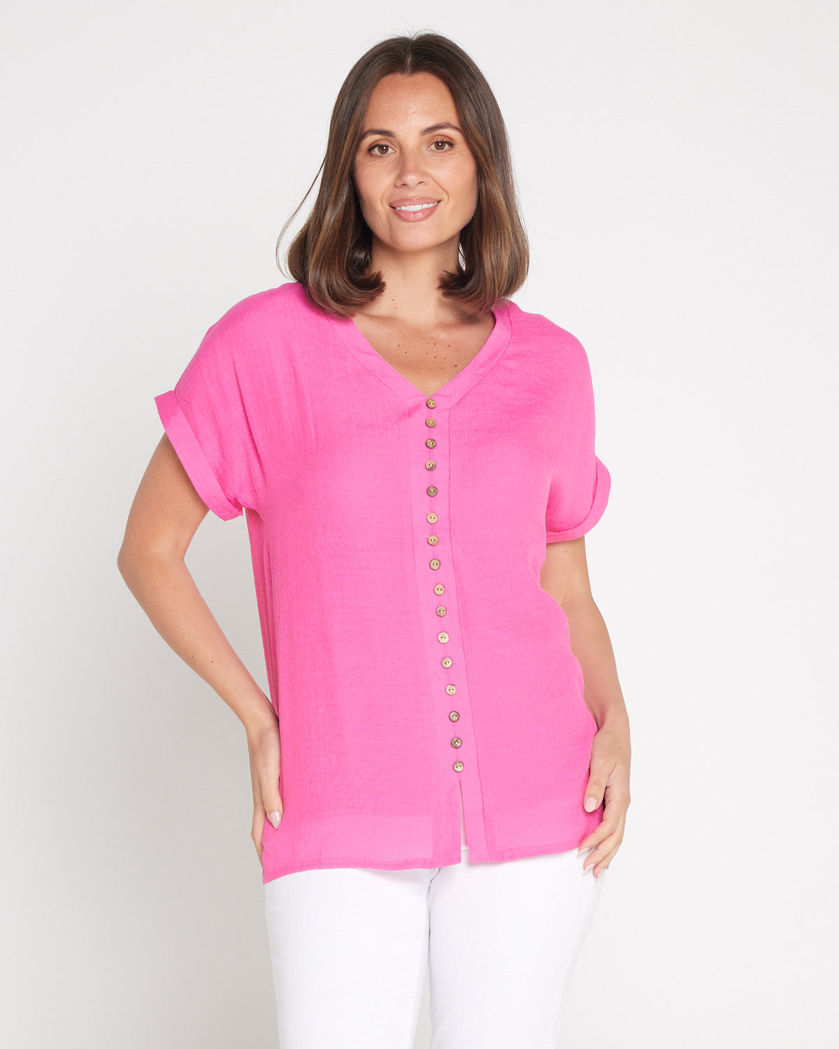 Gemma Top - Hot Pink