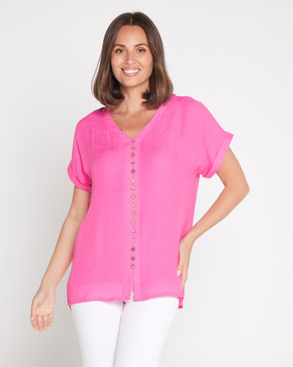 Gemma Top - Hot Pink