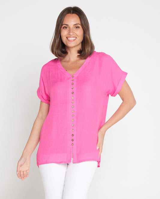 Gemma Top - Hot Pink