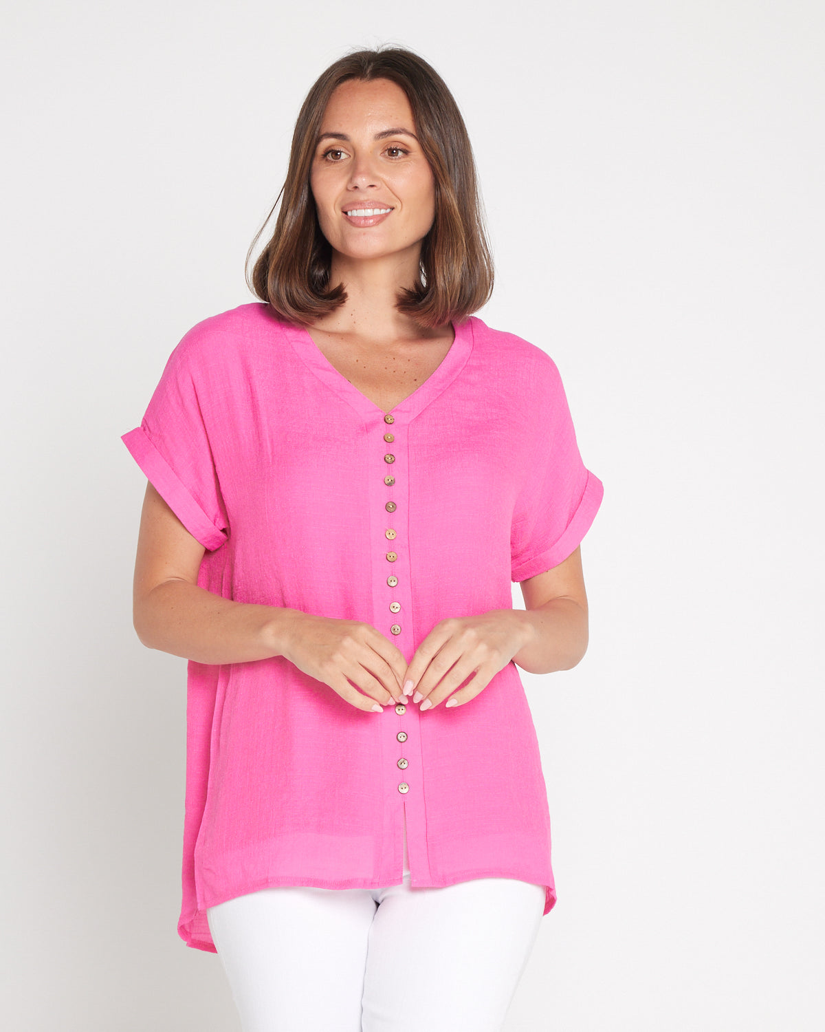 Gemma Top - Hot Pink