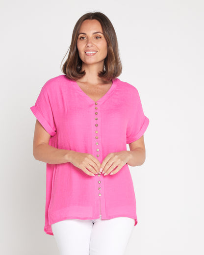 Gemma Top - Hot Pink