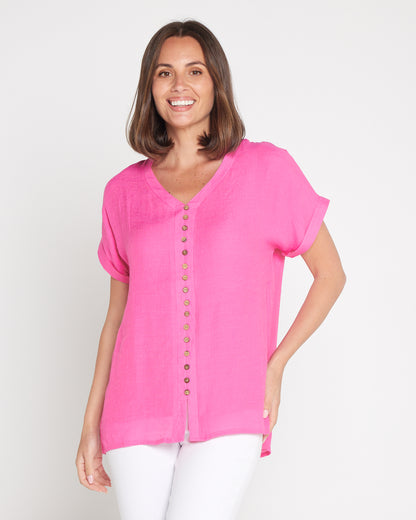 Gemma Top - Hot Pink