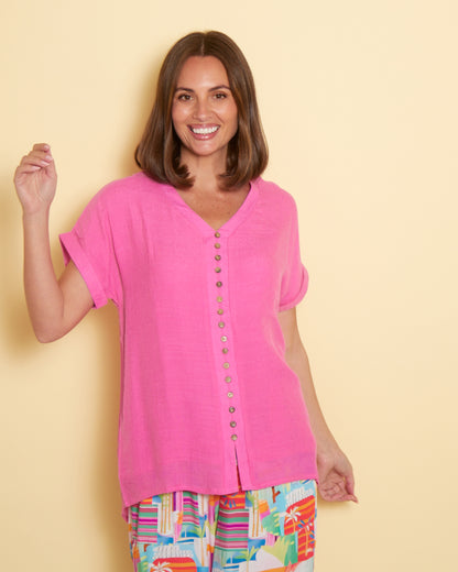 Gemma Top - Hot Pink