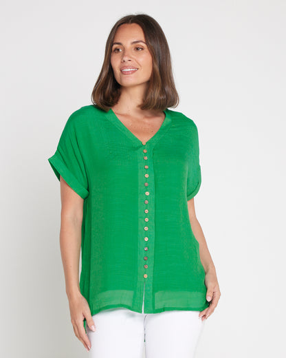 Gemma Top - Emerald Green