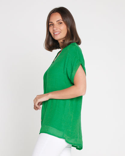 Gemma Top - Emerald Green