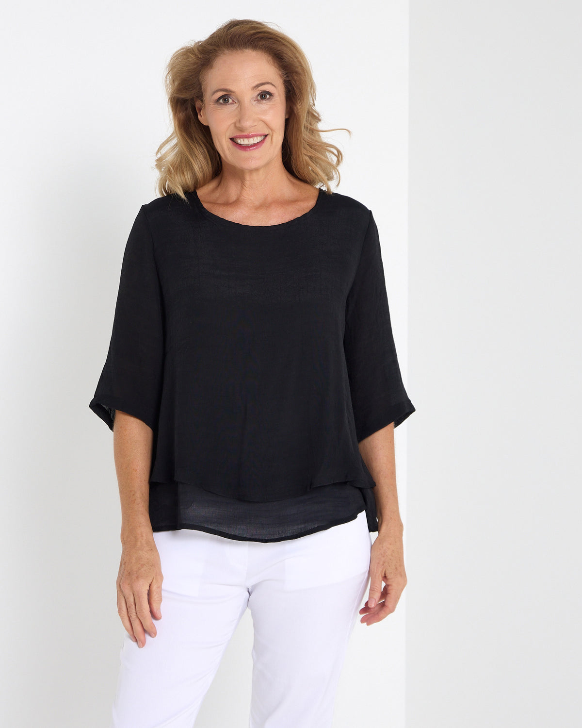 Leo Layered Top - Black