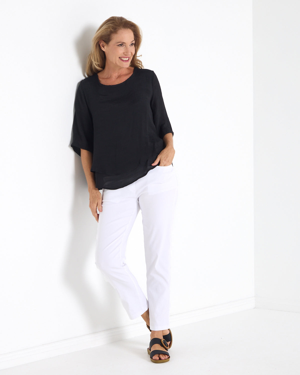 Leo Layered Top - Black