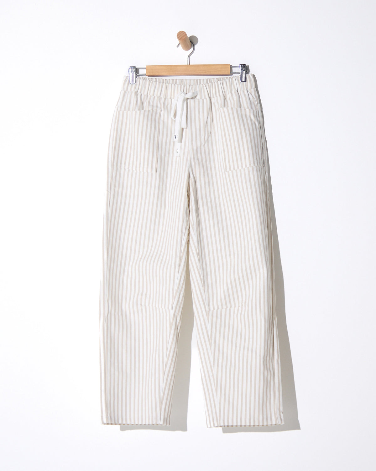 Soho Cotton Pants - Beige Stripe