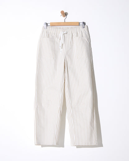 Soho Cotton Pants - Beige Stripe