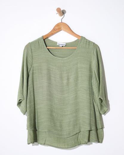 Leo Layered Top - Thyme