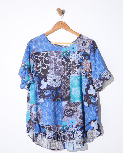 Kaylani Ruffle Top - Hawaii Tide